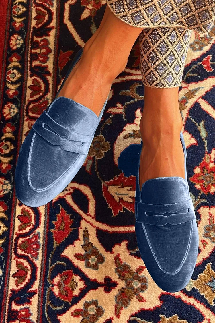 ALVIE | Velvet Patchwork Loafers