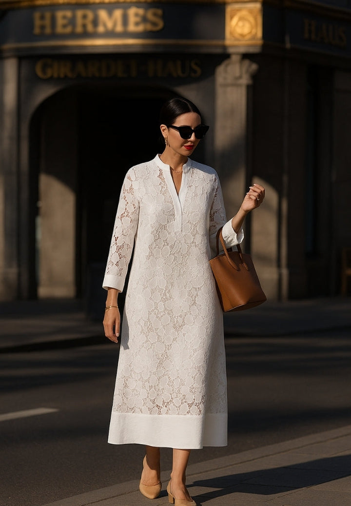 Addison | Graceful White Lace Dress