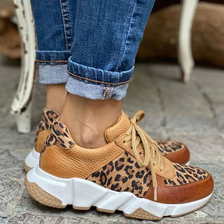KAIYA | Comfortable Leopard Sneakers