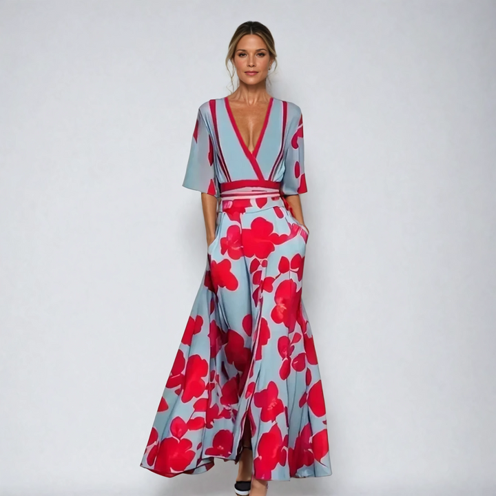 AMALIE | Elegant Maxi Dress with Feminine Flair