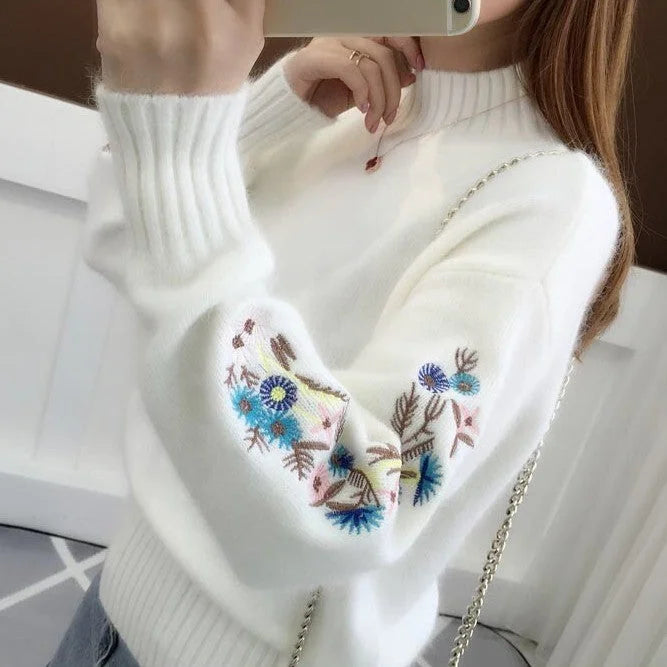 ANIKA | Floral Embroidered Sweater