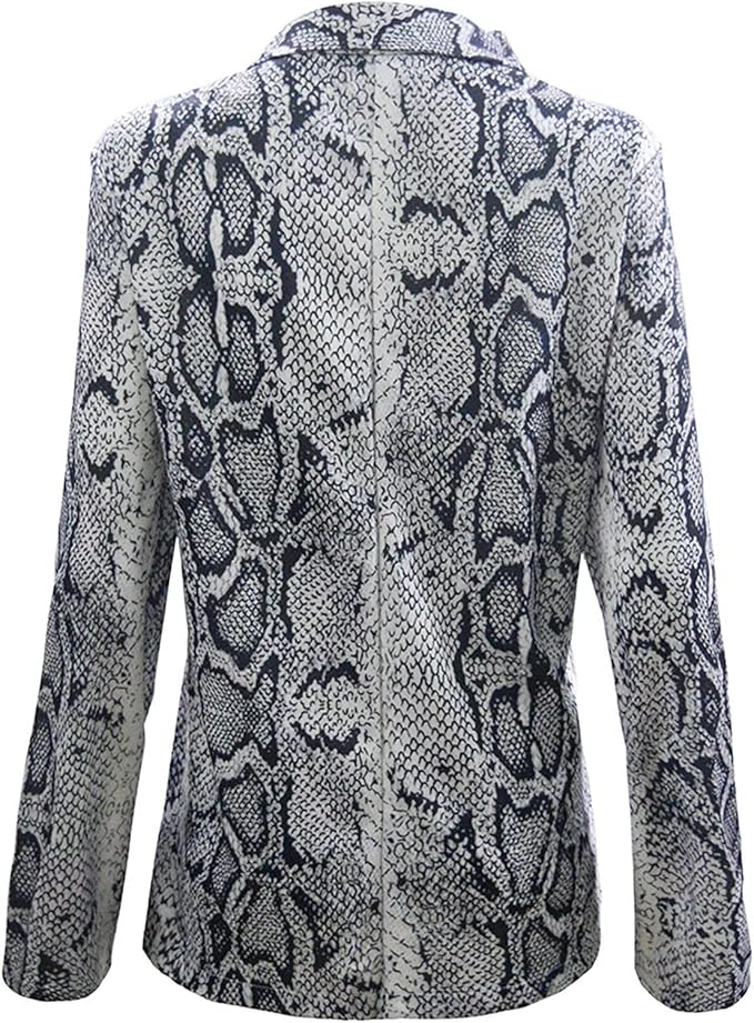 Luna™ - Elegant Snake Print Open Front Blazer