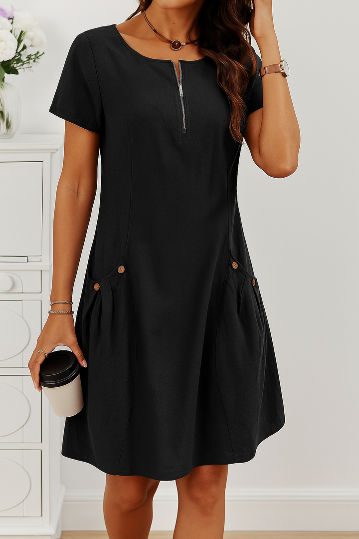 Shiela | Elegant Cotton Dress with Pockets
