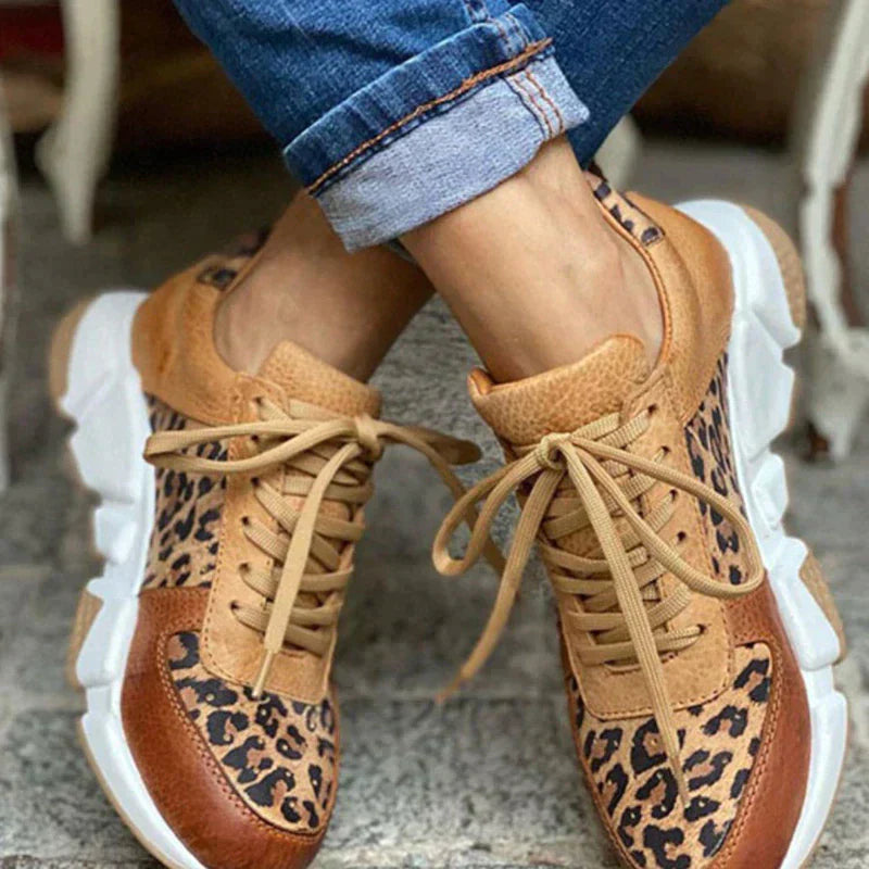KAIYA | Comfortable Leopard Sneakers