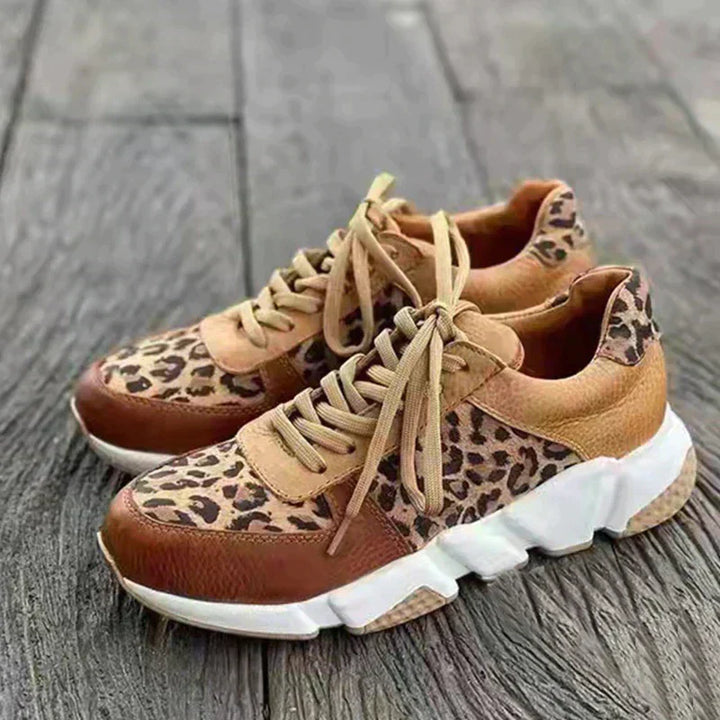 KAIYA | Comfortable Leopard Sneakers