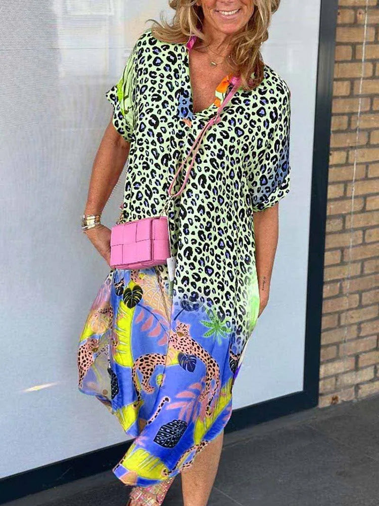 MINDA | Bold Print Midi Dress with Breezy Fit