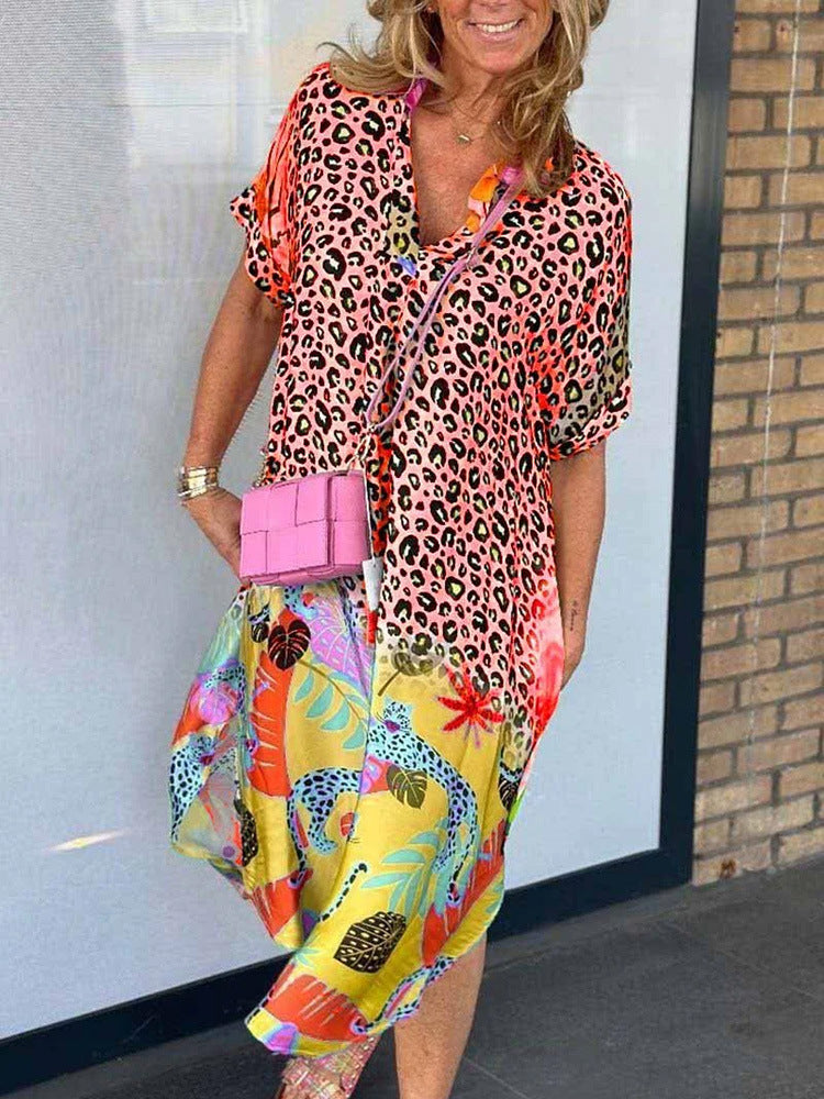 MINDA | Bold Print Midi Dress with Breezy Fit