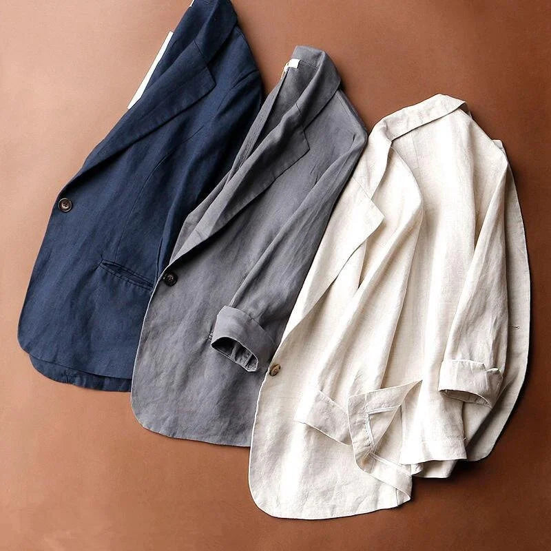 Aubrey™ - Stylish Linen Blazer