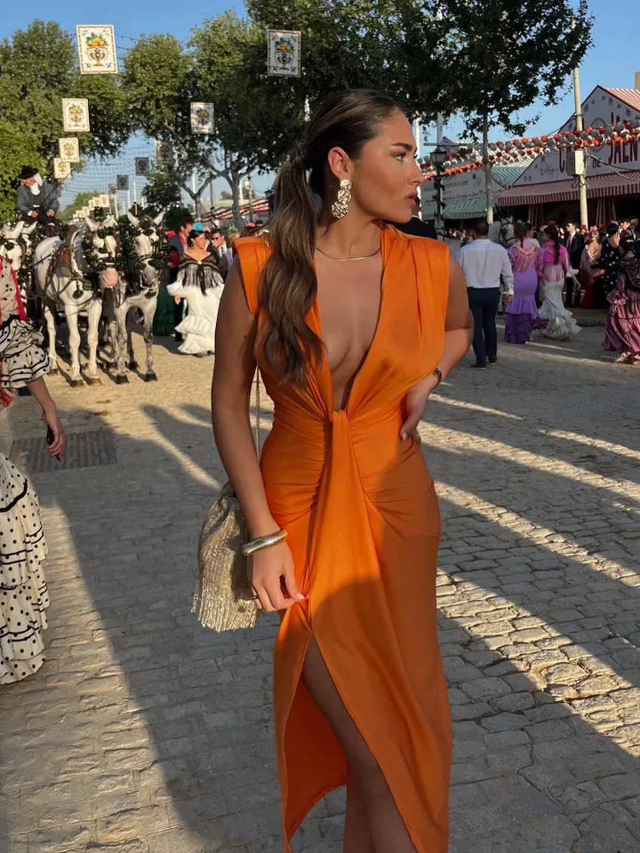 ARLETTA | Elegant Pleated Midi Dress