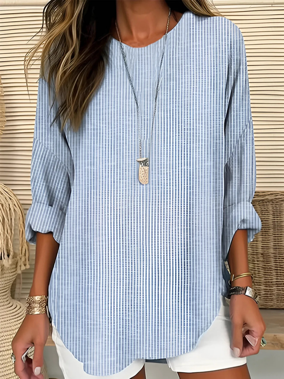 SERENA | Striped Everyday Blouse