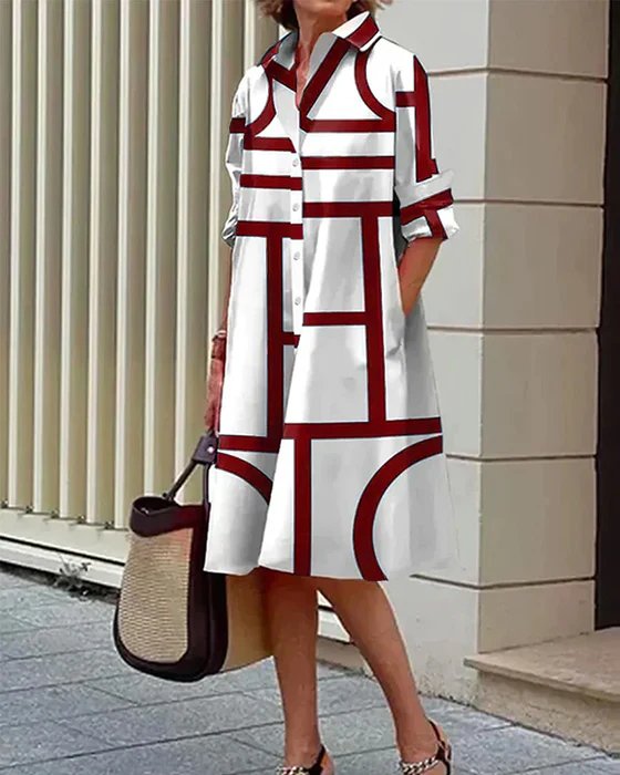 LYRIC | Bold Geometric Shirt Dress
