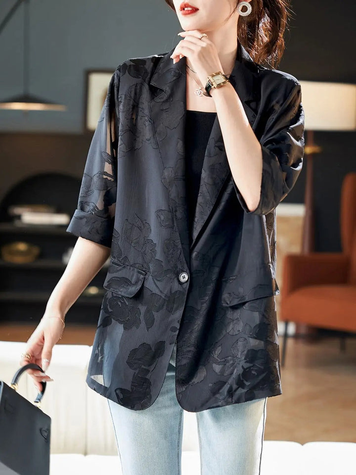 Aubrey™ - Elegant Floral Blazer