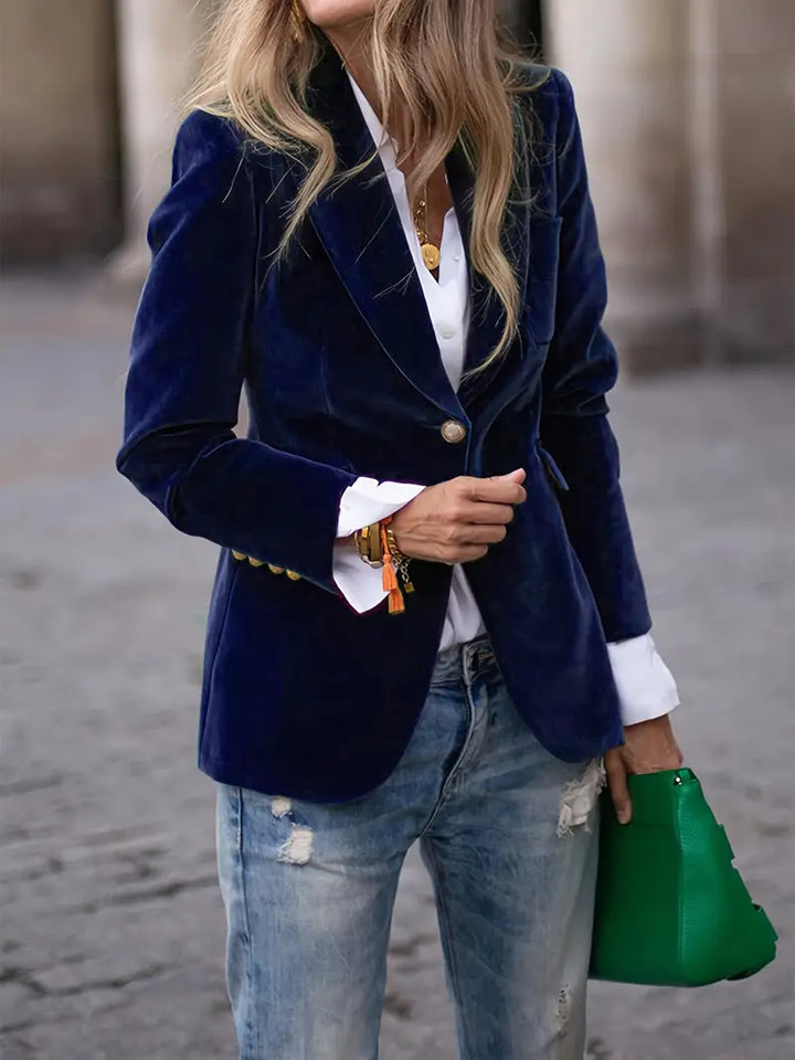 SERENYA | Elegant Velvet Blazer