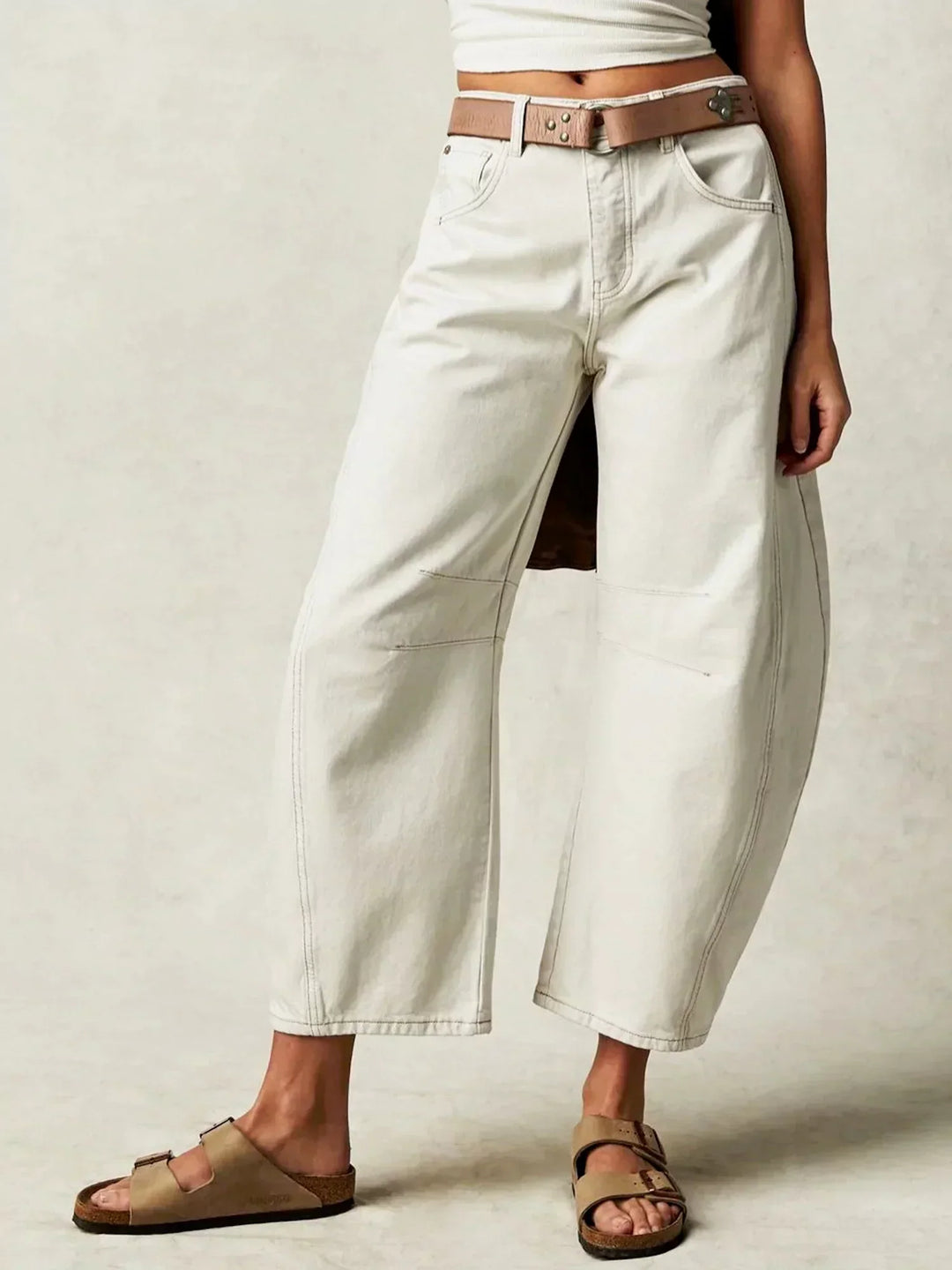 ARISTA | Bold Leopard Barrel Jeans