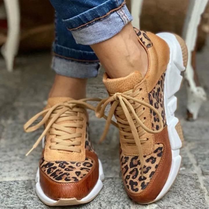 KAIYA | Comfortable Leopard Sneakers