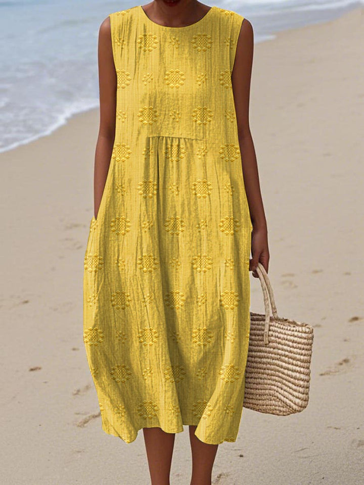 FAYE | Casual Summer Midi Dress with Pockets