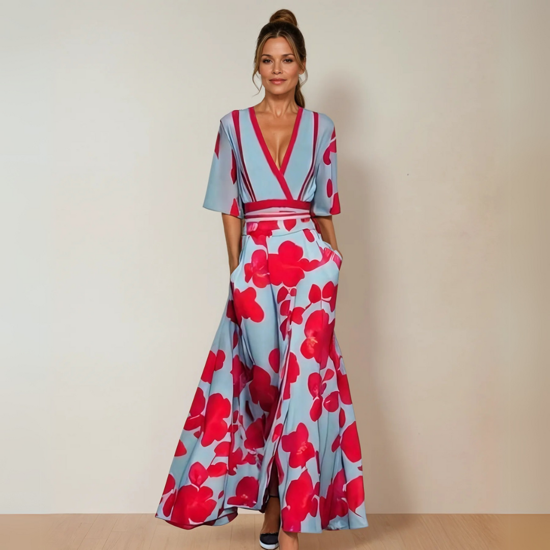 AMALIE | Elegant Maxi Dress with Feminine Flair