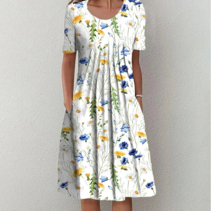 LUNA | Flowy Printed Midi Dress