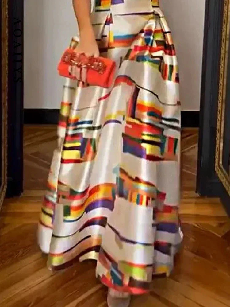 Shayra | Geometric Maxi Dress