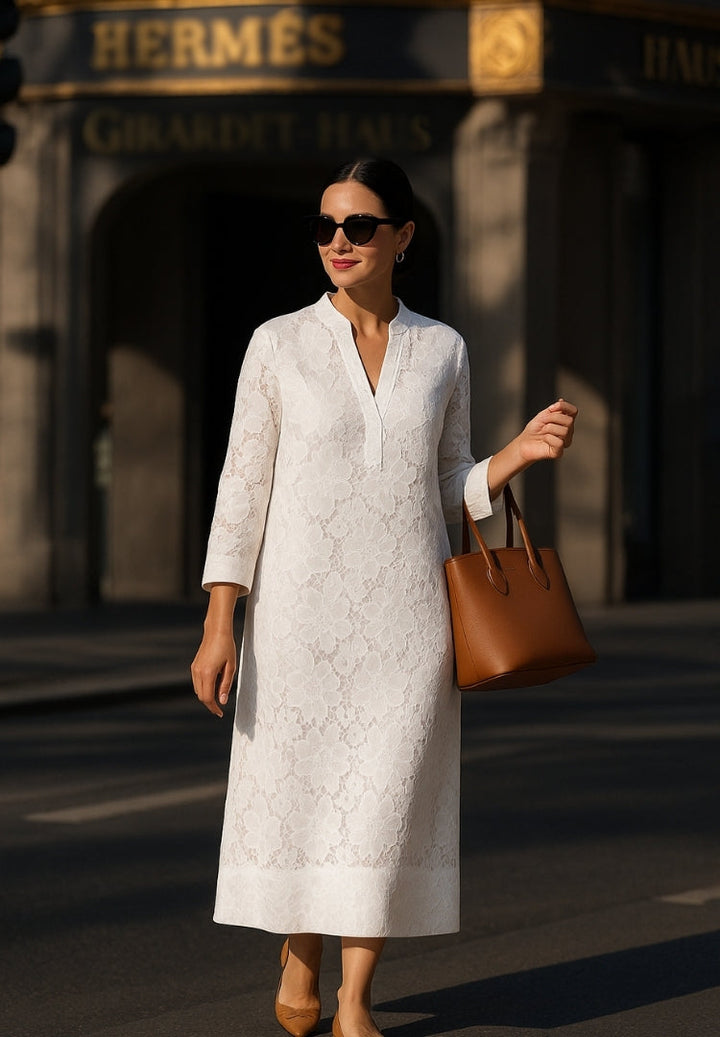Addison | Graceful White Lace Dress