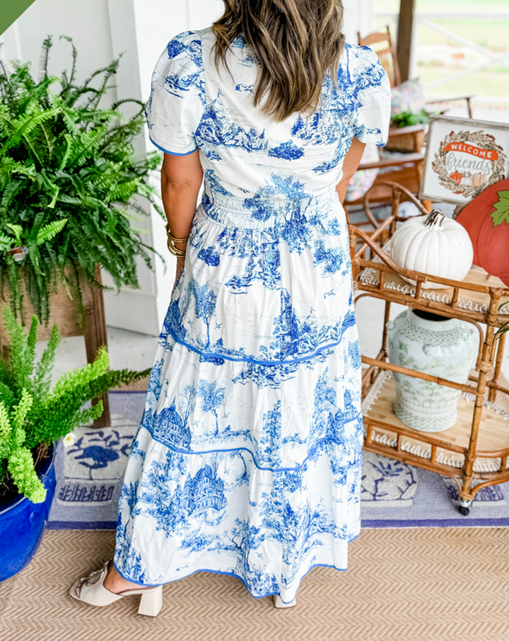 LYNDEN | Romantic Toile Maxi Dress