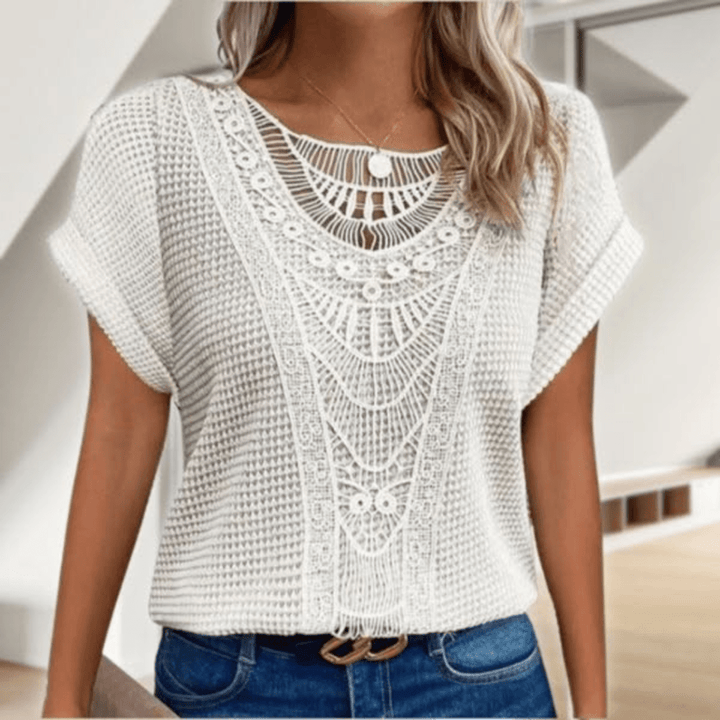 ISLA | Lace Detail Blouse with Island Flair