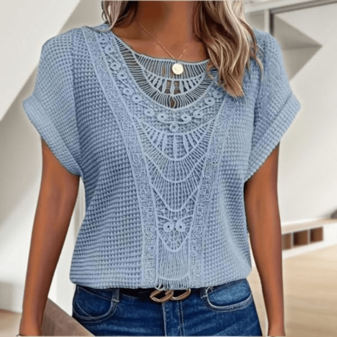 ISLA | Lace Detail Blouse with Island Flair