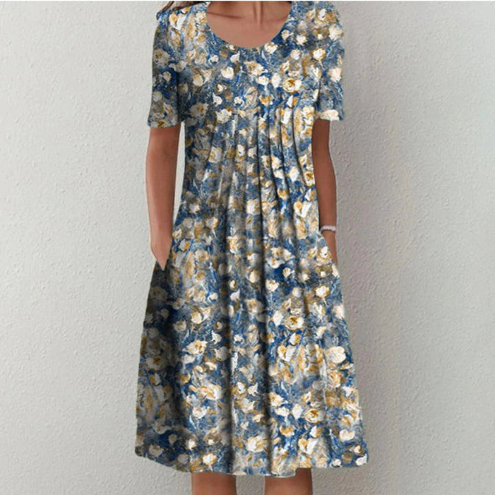 LUNA | Flowy Printed Midi Dress