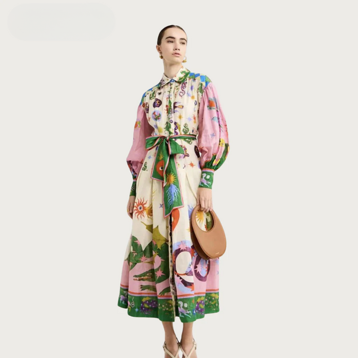 Qiana | Elegant Dress with Tummy Coverage