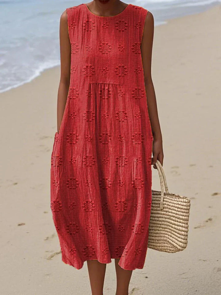 FAYE | Casual Summer Midi Dress with Pockets