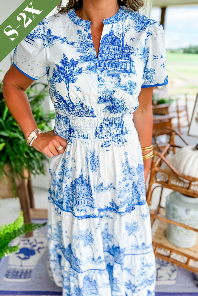 LYNDEN | Romantic Toile Maxi Dress