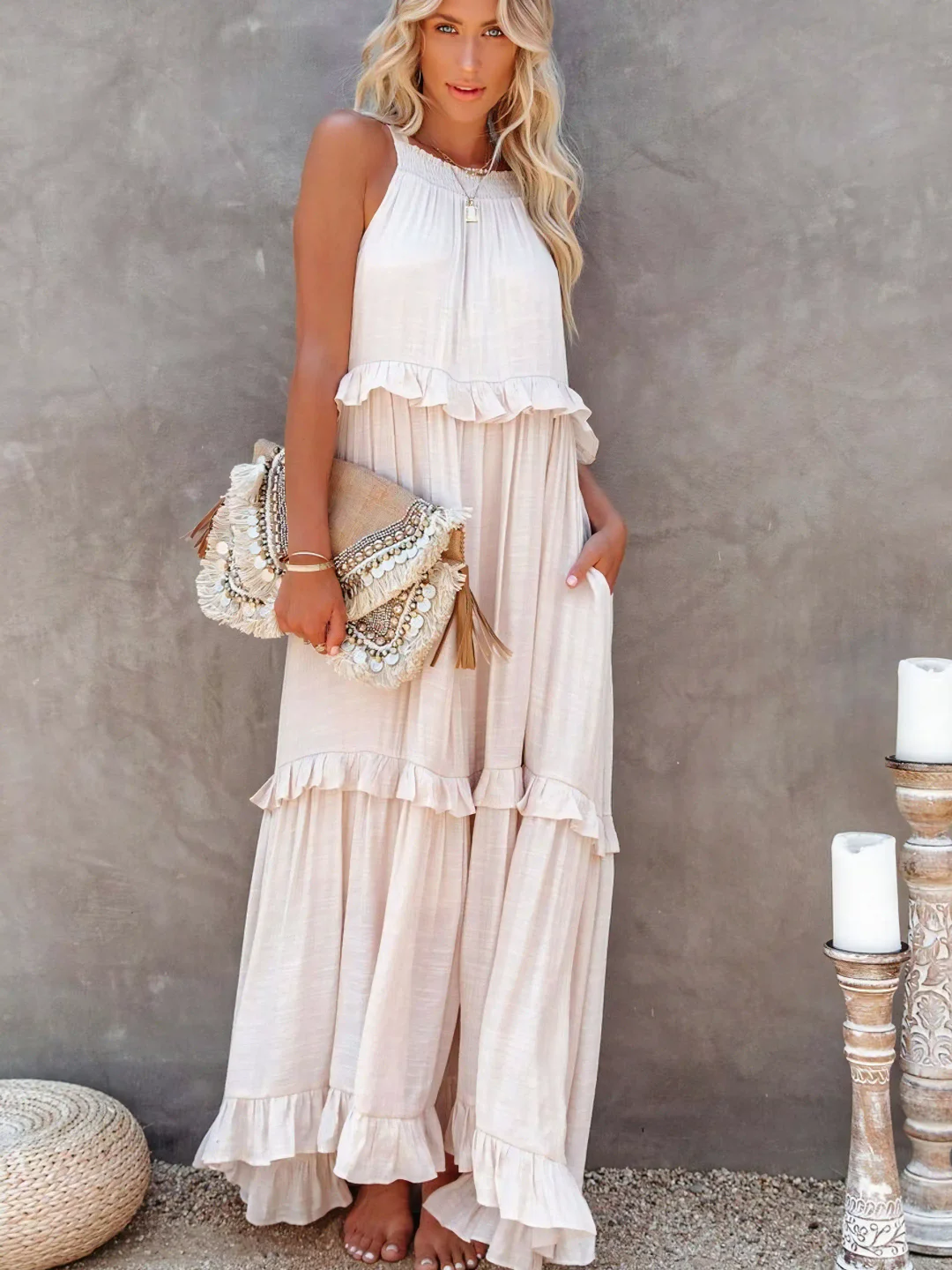 Betania | Ruffle Breeze Maxi Dress