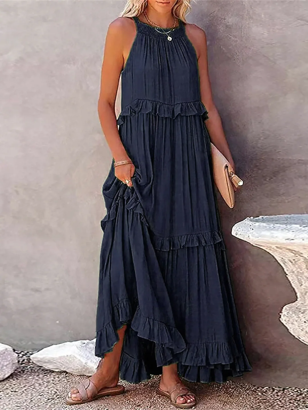 Betania | Ruffle Breeze Maxi Dress
