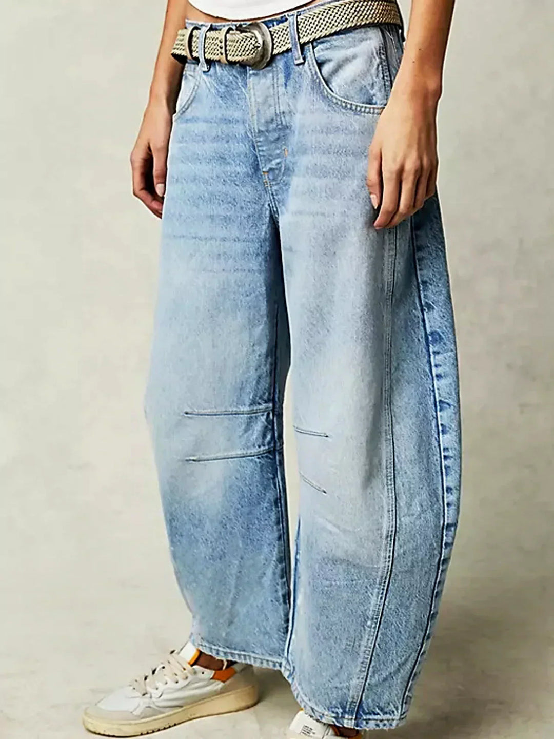 ARISTA | Bold Leopard Barrel Jeans