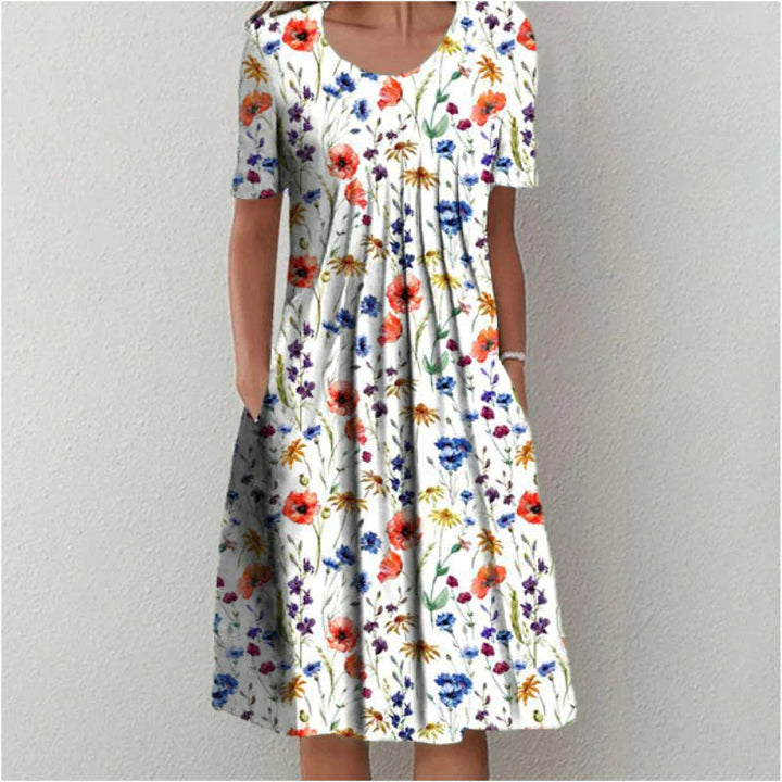 LUNA | Flowy Printed Midi Dress