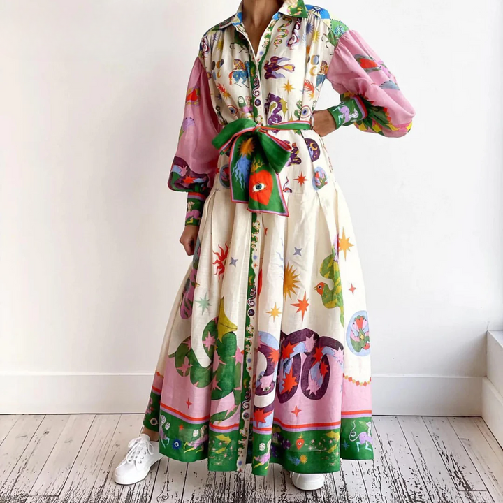 Qiana | Elegant Dress with Tummy Coverage