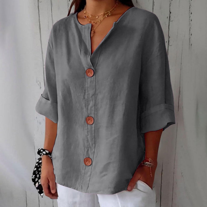 MILA | Breezy Button Blouse