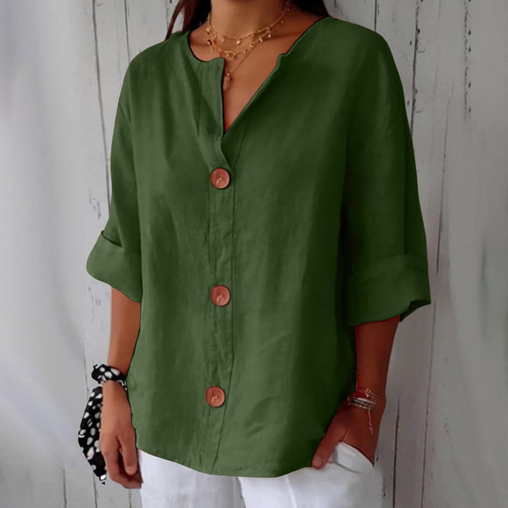 MILA | Breezy Button Blouse