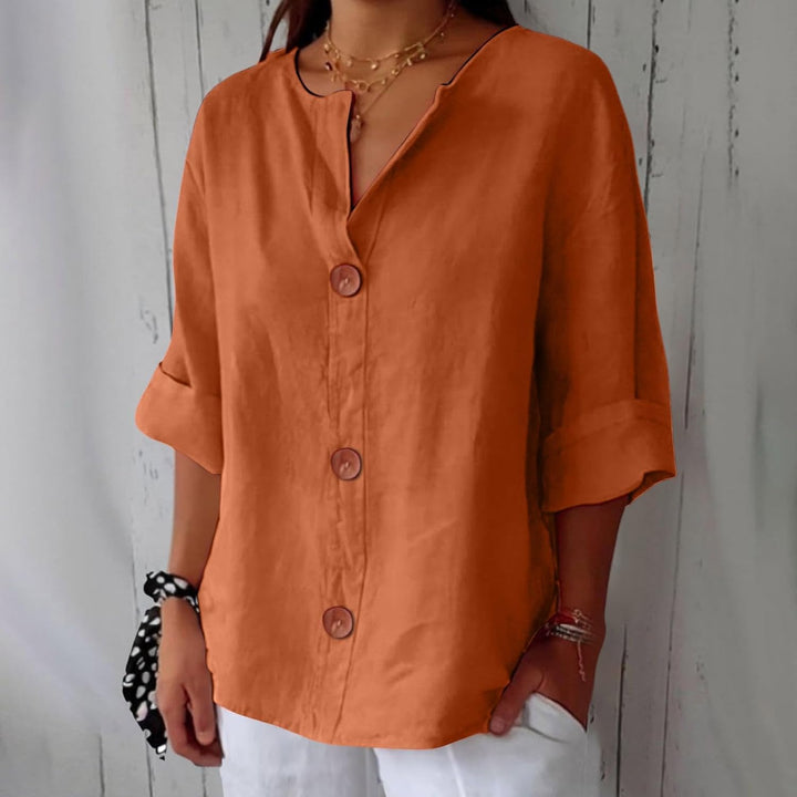 MILA | Breezy Button Blouse