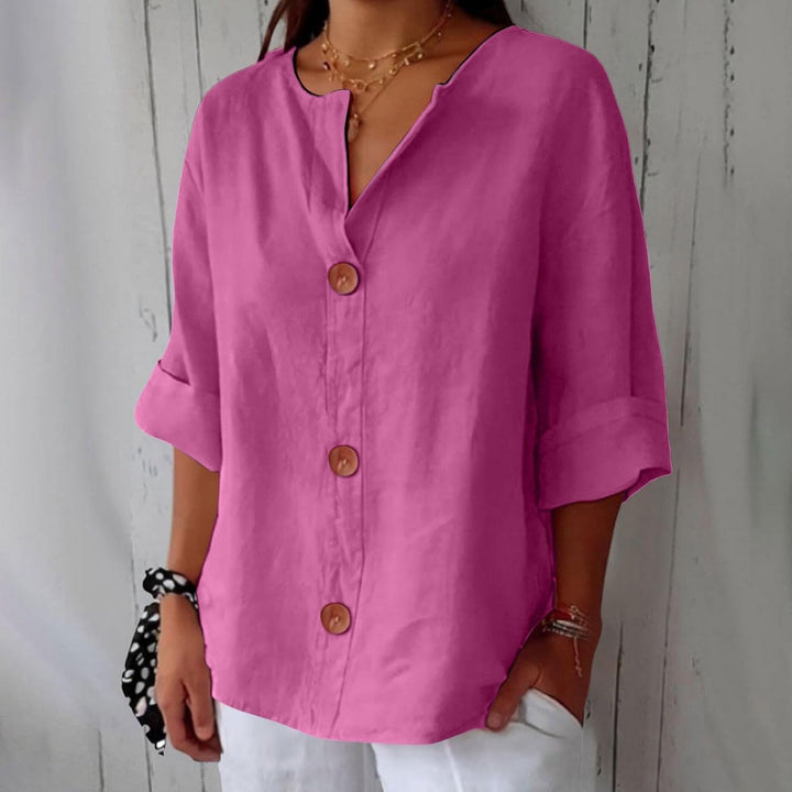 LYNTON | Lightweight Linen-Inspired Summer Blouse