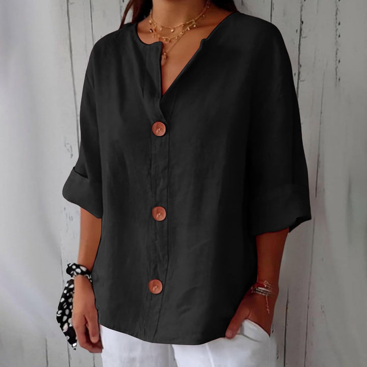 MILA | Breezy Button Blouse