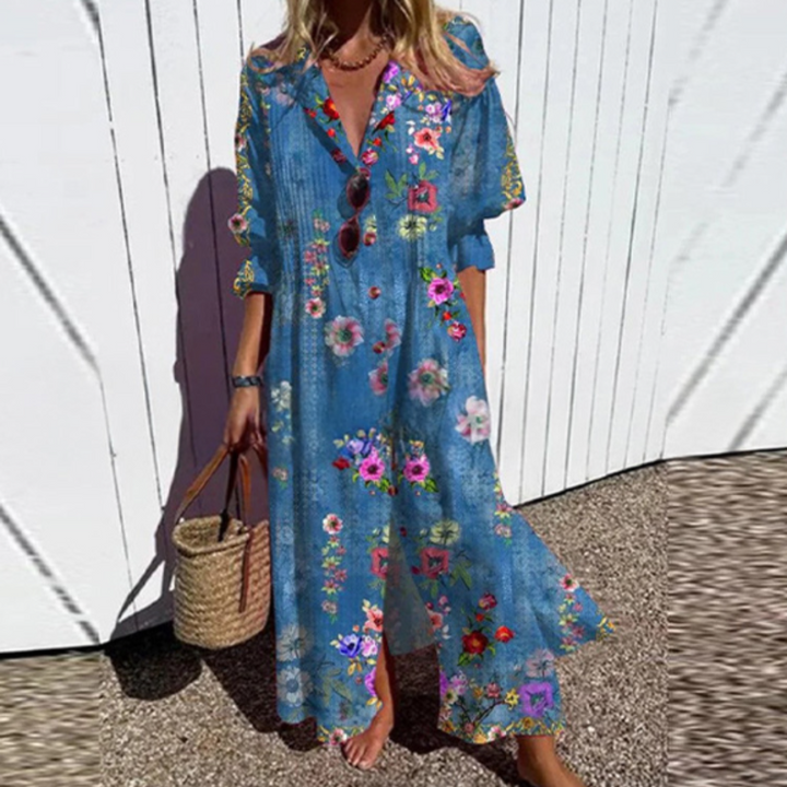 ANNALISE | Elegant Floral Maxi for Radiant Days