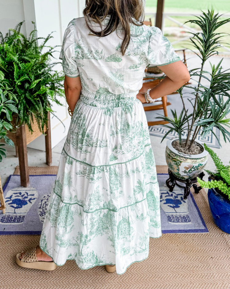 LYNDEN | Romantic Toile Maxi Dress
