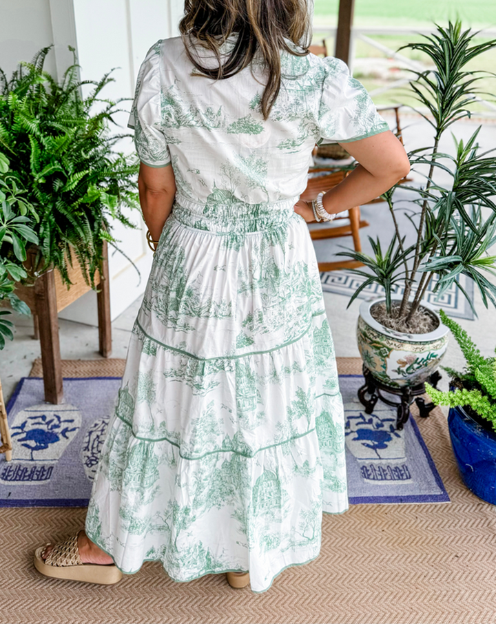 LYNDEN | Romantic Toile Maxi Dress