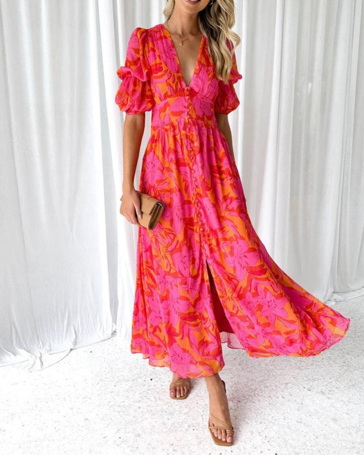 NAIA | Ombre Maxi Dress with Flowing Elegance