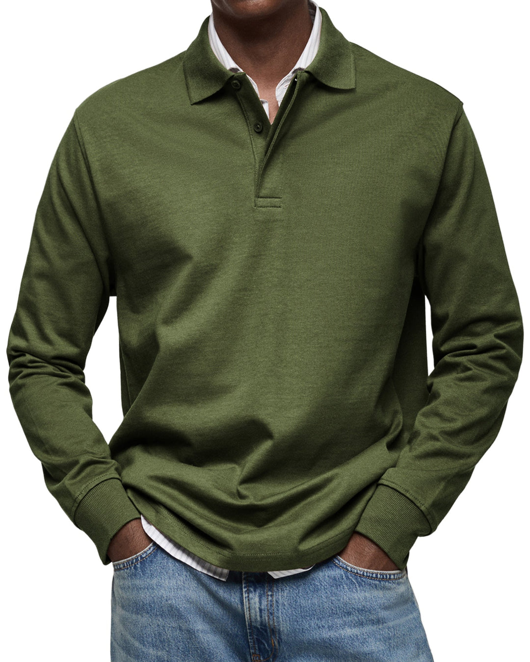 Cedar | Casual Long Sleeve Polo Shirt