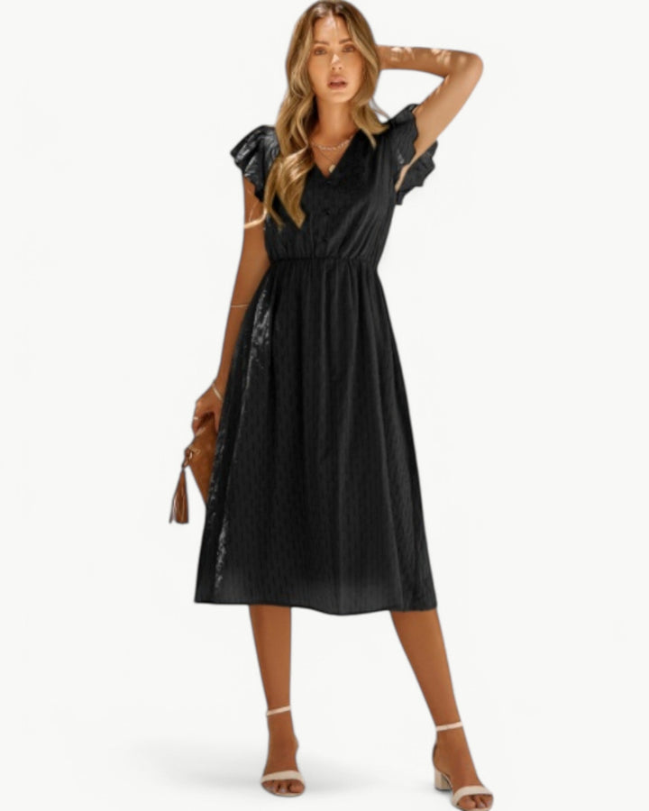 Orly｜V-neck Midi Dress