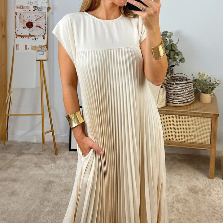 MIRELLE | Pleated A-Line Dress