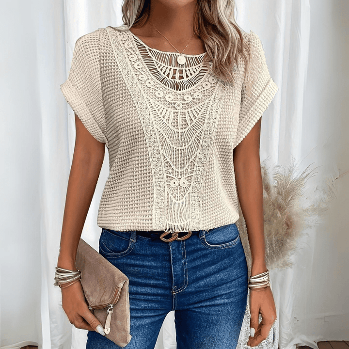 ISLA | Lace Detail Blouse with Island Flair