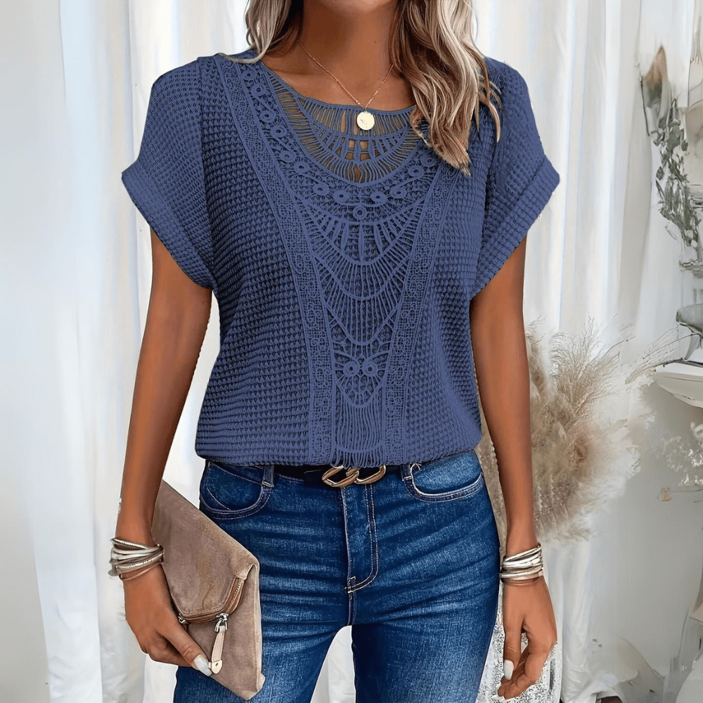 ISLA | Lace Detail Blouse with Island Flair